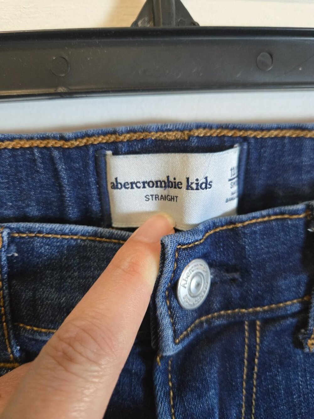 Abercrombie Kids Boys 13/14 Short Straight Leg Jeans Blue Denim - Picture 3 of 8